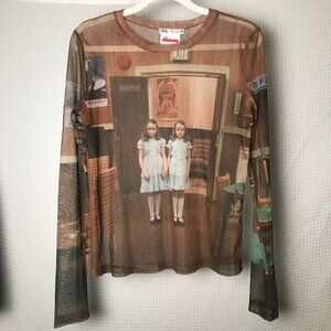 RARE The Shining x Zara Grady Twins mesh top - size S - Only sold in the UK
